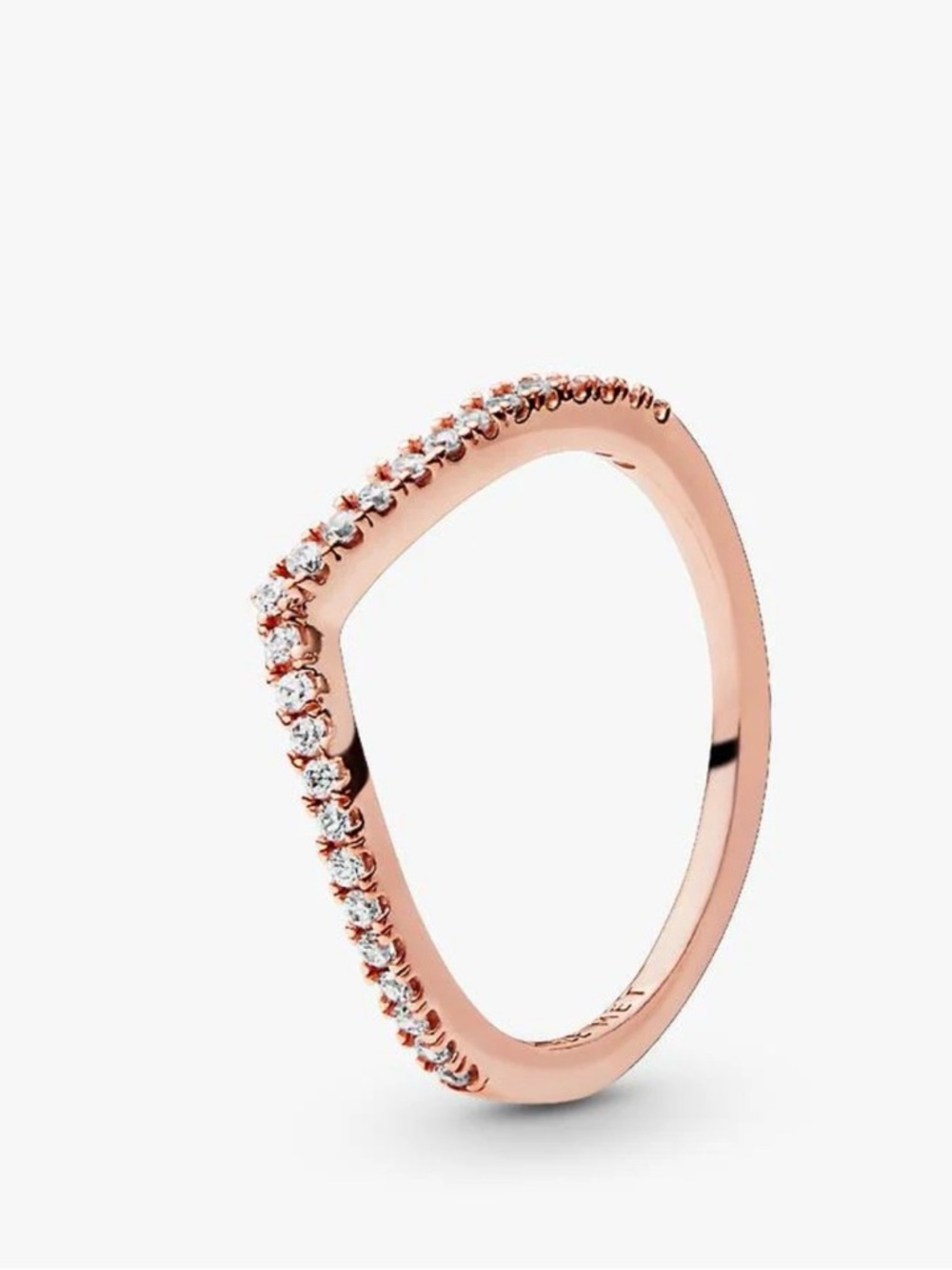 Pandora Sparkling Wishbone Ring